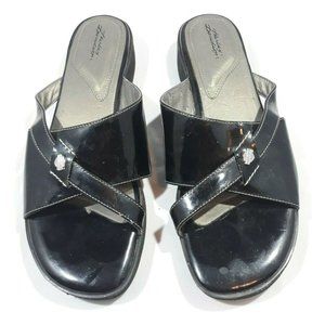 Harley Davidson Women's 8.5 Black Slip on Sandals